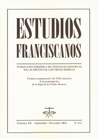 Estudios franciscanos v. 124, n. 475 (septiembre-diciembre 2023)